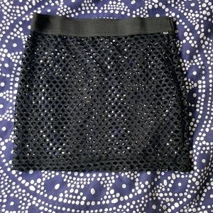 Fishnet Mini Skirt